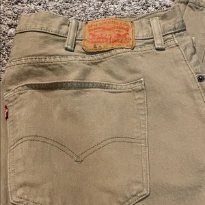 Mens Levi 501 Khaki Jeans 
